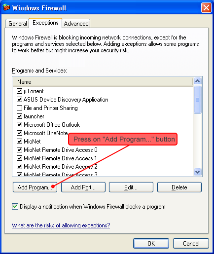 Windows Firewall settings 4