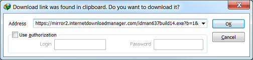 Download link was found in clipboard